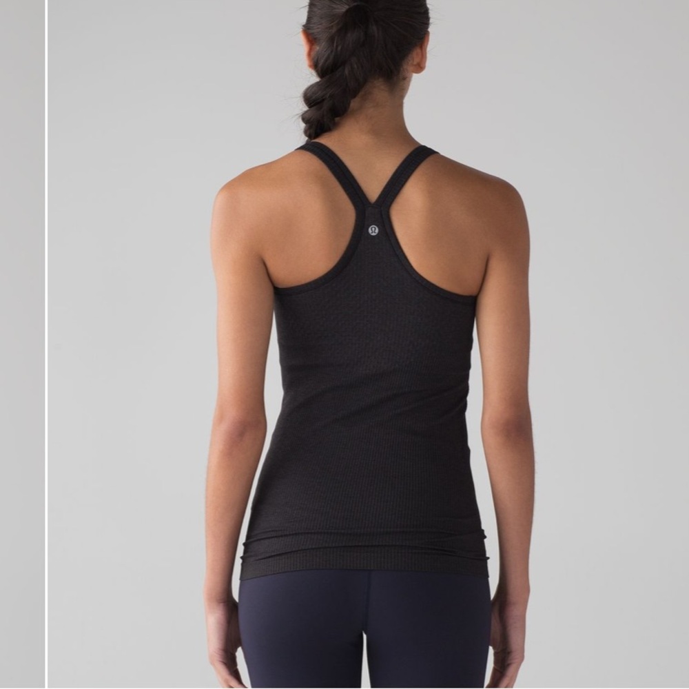 Lululemon Athletica Gray Fitted Backless Tank Top